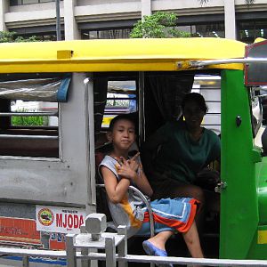Filipino kid in Jeepney