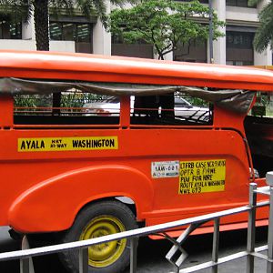 Orange jeepney