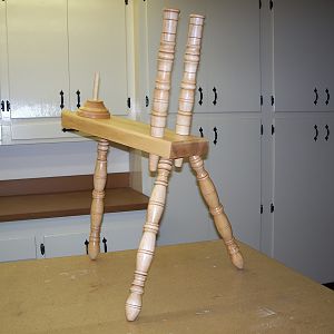 Table w/legs, wheel uprights