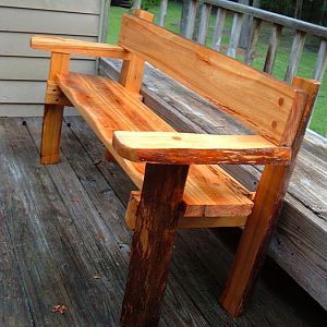 Rustic Bench, Cypress