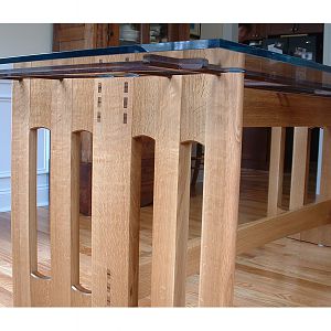 Glass top dining table