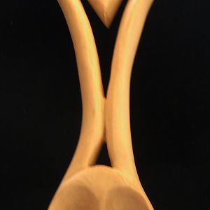 Celtic carved Love Spoon with arched handle