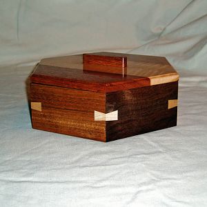 Rosewood and Walnut box-b