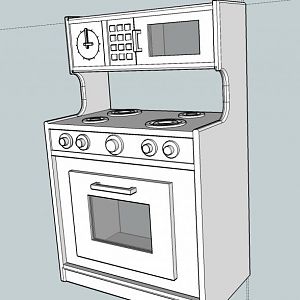 Sketchup of kitchen play stove project