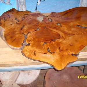 Maple slab table