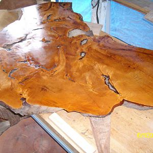 Maple slab table