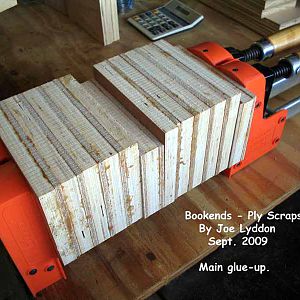 Main Glueup - Bookends from Scrap Plywood