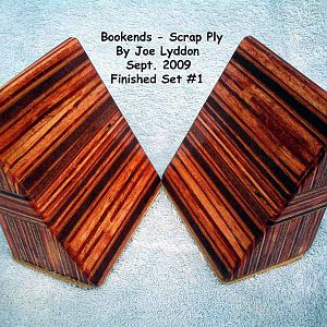 Finished Set #1 - Bookends from Scrap Plywood