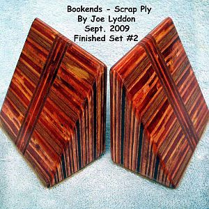 Finished Set #2 - Bookends from Scrap Plywood