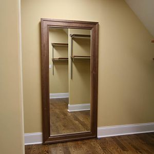 Hidden office door in walnut