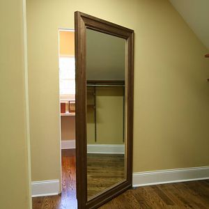 Hidden office door in walnut