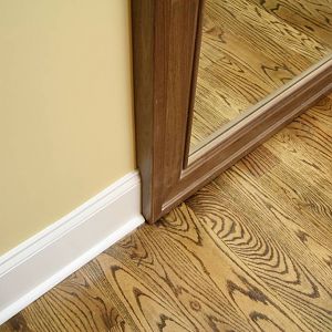 Hidden office door in walnut