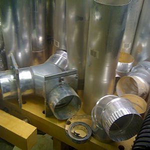 Large metal Y for dust collector