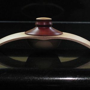 winged bowl in Hard maple with Bloodwood lid