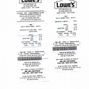 lowes receipt nc woodworker
