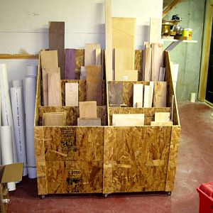 Lumber storage cart