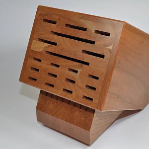 Cherry counter top knife block - 19 slots