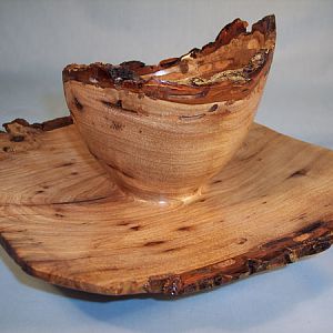 Pecan Natural Bark Bowl