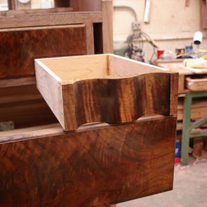 gal drawer front curly maple