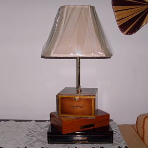 Lamp made from Cigar Boxes