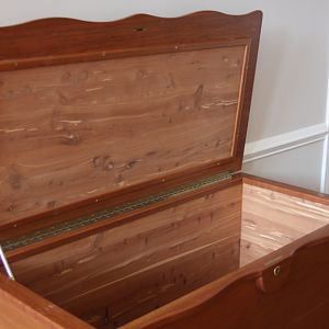 Cedar Lined Box with Brass Lid support