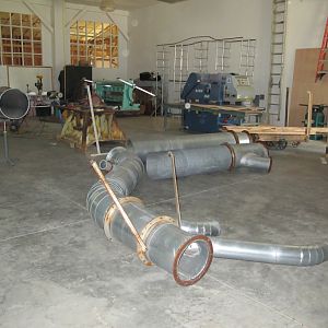 Some components laid out on the shop floor.