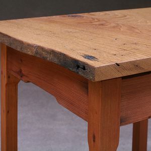 American Chestnut and Redwood End Table Closeup