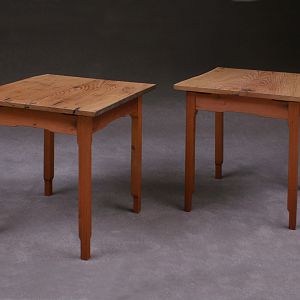 American Chestnut and Redwood End Tables