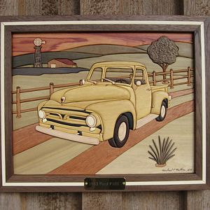 1953 Ford Pick-up Intarsia by Mike Mathieu