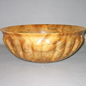 Fluted Spalted Maple Bowl