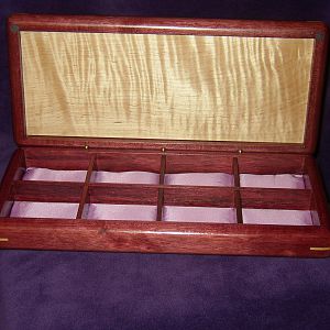 Purpleheart and curly Maple jewelry box