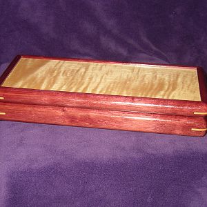 Purpleheart and curly Maple jewelry box
