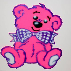Airbrushed teddy bear