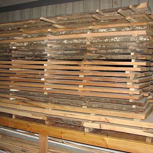 Inside wood stack
