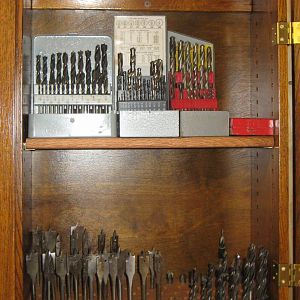 Drill bit storage cabinet