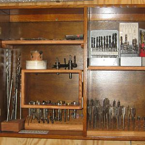 Drill bit storage cabinet