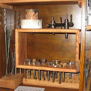 Drill bit storage cabinet