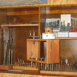 Drill bit storage cabinet