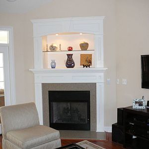 Fireplace mantel and trim