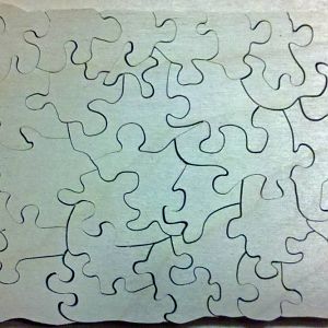 Winter scenceinterlocking jigsaw puzzle back