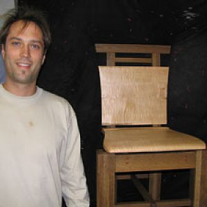 Dave Fortner and his chair with Bio Poly on it.