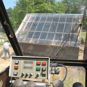 Kiln through crane cab window 2