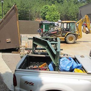 Kiln ready to pivot onto trailer