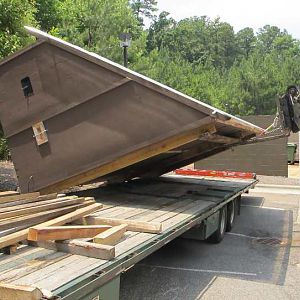 Pivoting kiln onto trailer 2