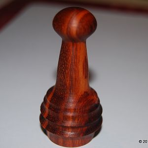 Bottle stoppers turned from mystery wood