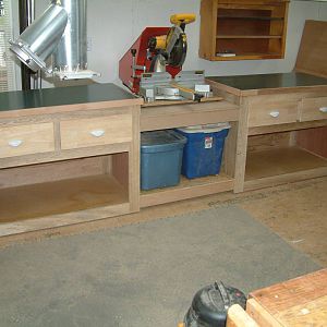 Miter saw cabinets