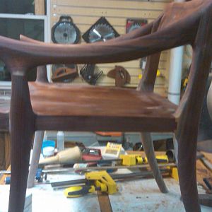 Maloof low back chair side view