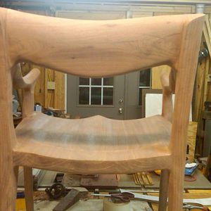 Maloof low back chair back view