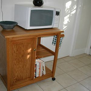 Microwave Cart - Oak 1