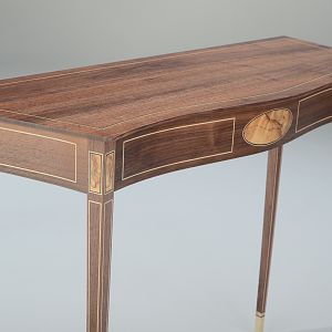 Walnut Serpentine Front Table